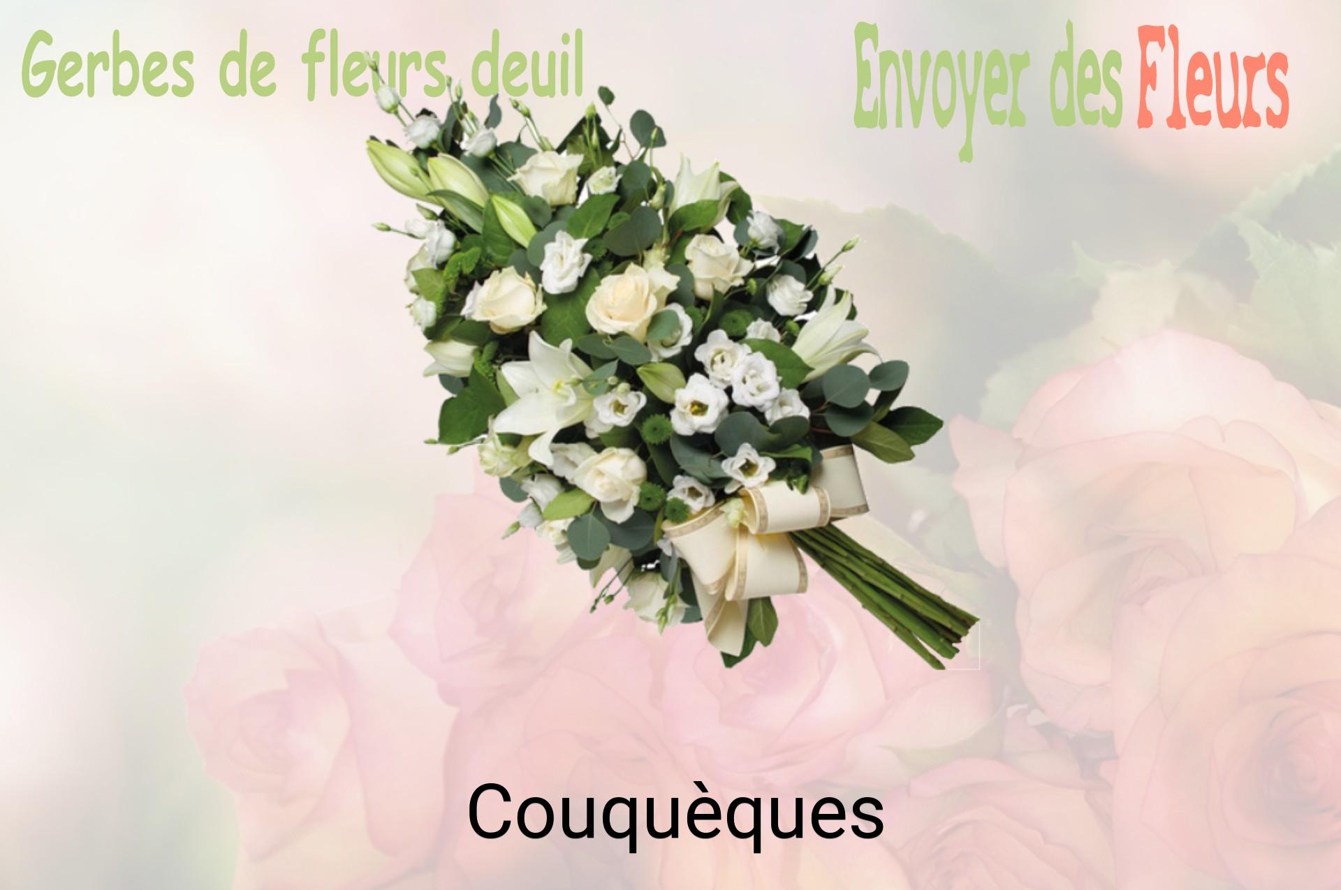 Gerbe de fleurs de deuil livrée à Couquèques